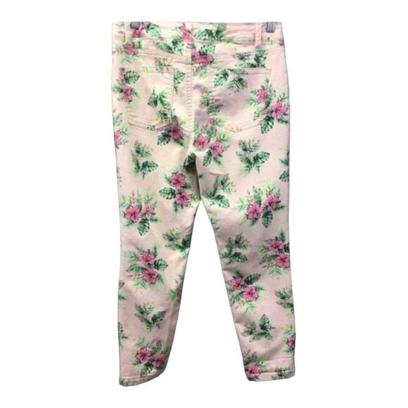 Nine West Jeans Womens Cigarette Fit Skinny Leg Multi‎ Floral Mid Pockets 4/27 - Picture 2 of 5